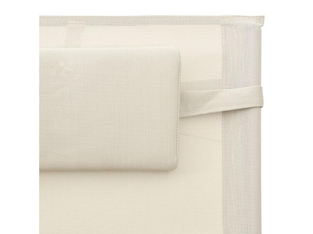Sillón Textilène Crema y gris