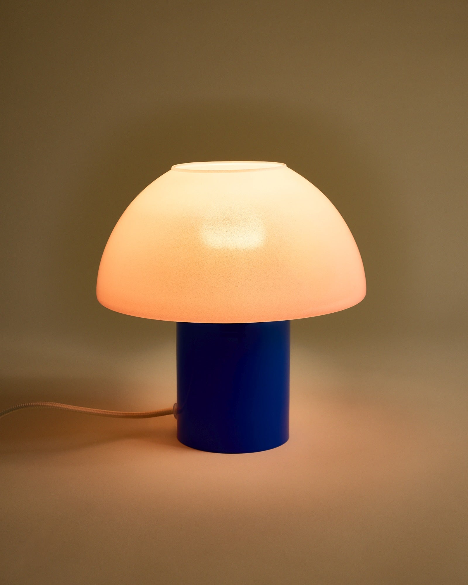 Cogumelo Glaslampe rosa blau