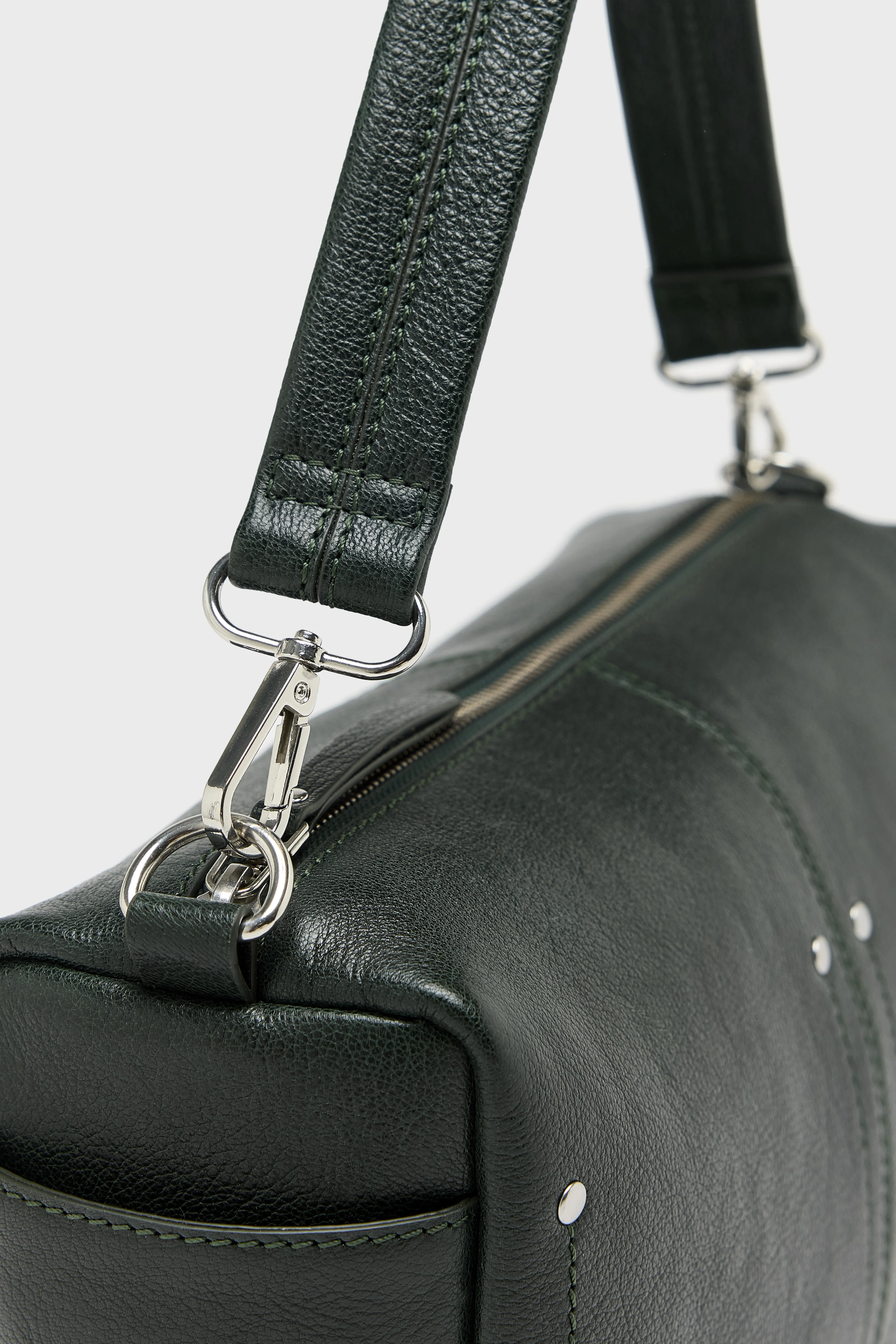 Bellerose Duol leather handbag (261 / W / BOTTLE)