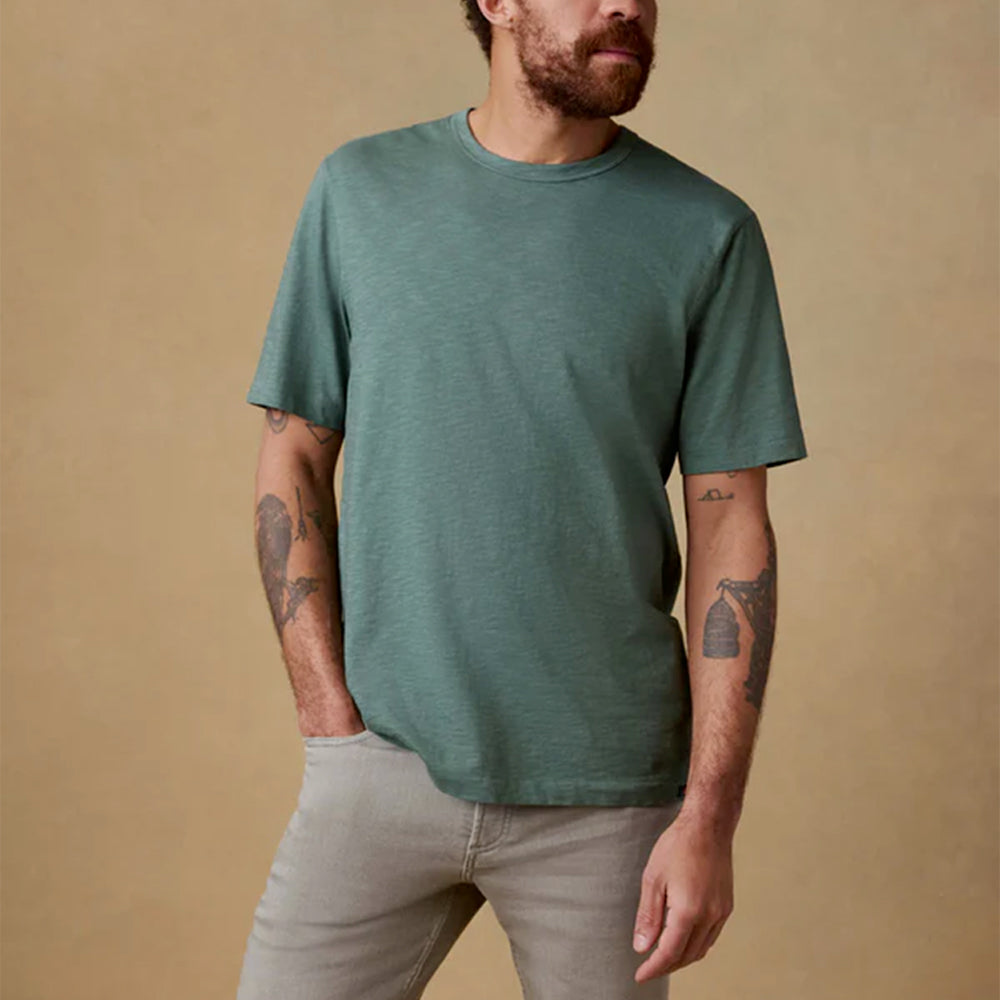 Faherty - T shirt Sunwashed - Island Spruce
