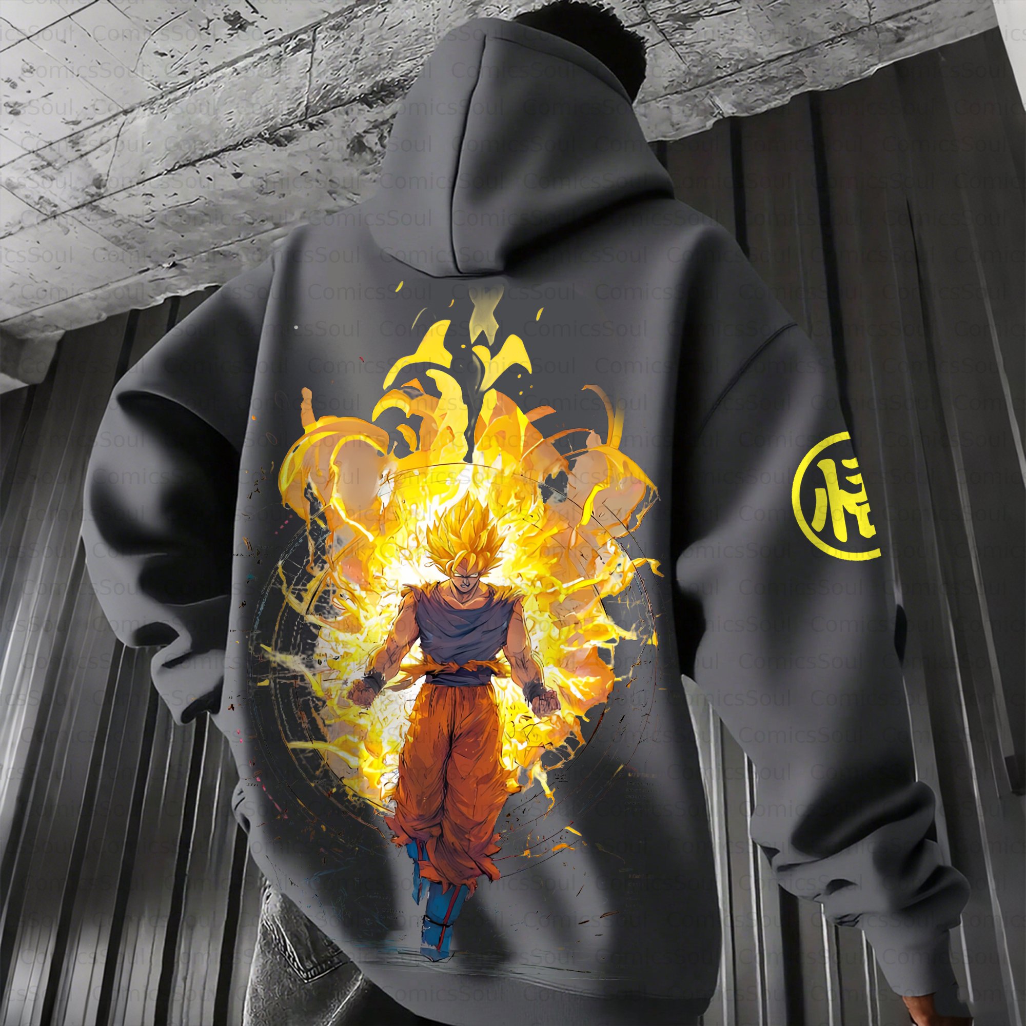 Unisex Anime Inspired Vintage Plush Hoodie
