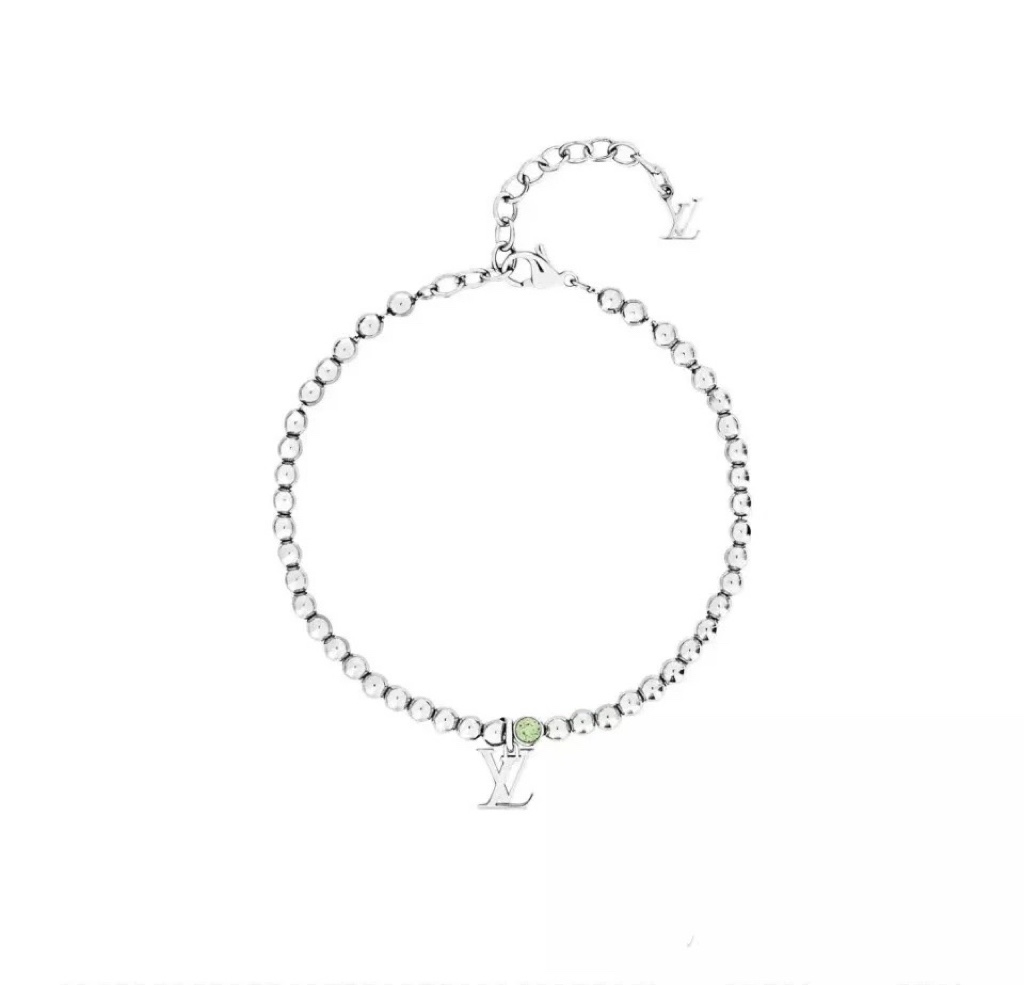 Louis Vuitton Steel Color Beads Men's Bracelet Necklace - Original Replica Club