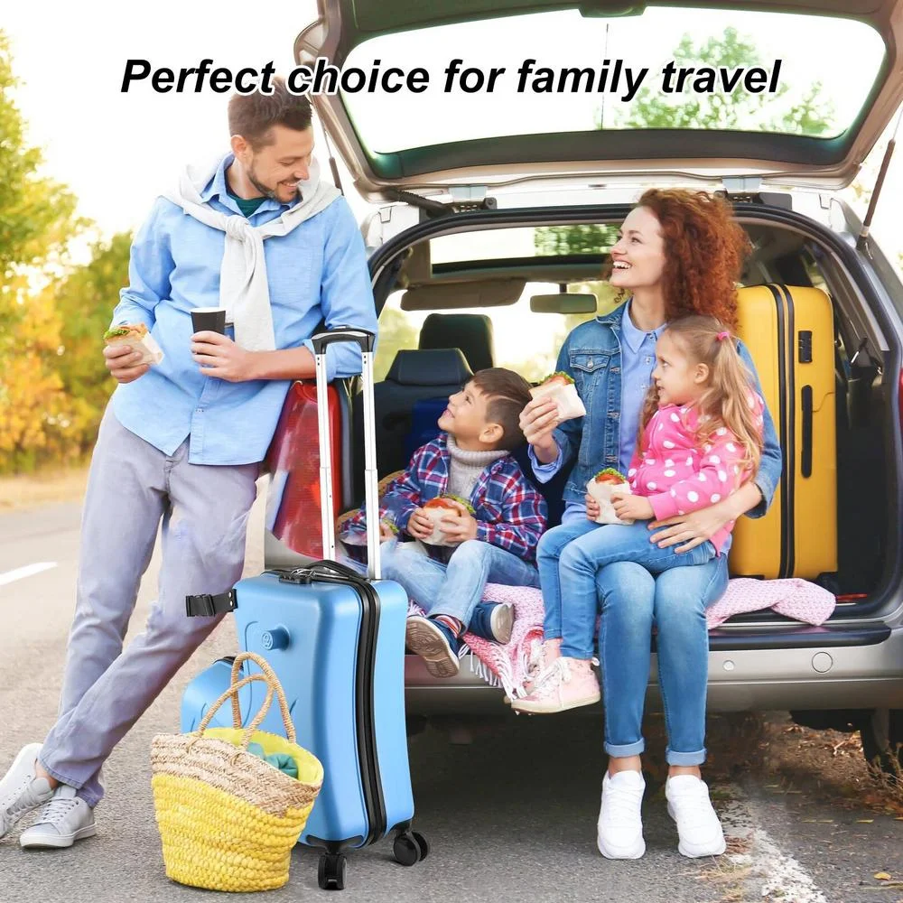 VAHIGCY Kids Luggage, Kids Ride-on Luggage with Spinner Wheels Suitcase, Kid's Ride-On Suitcase Help Your Child Relax, Carry On Trolley Luggage with Password Lock, 20" - Image 9