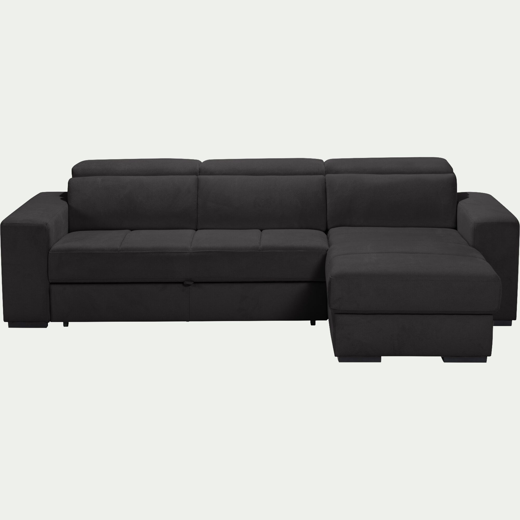 ORIGANO - Canapé d'angle réversible convertible en tissu- gris ardoise