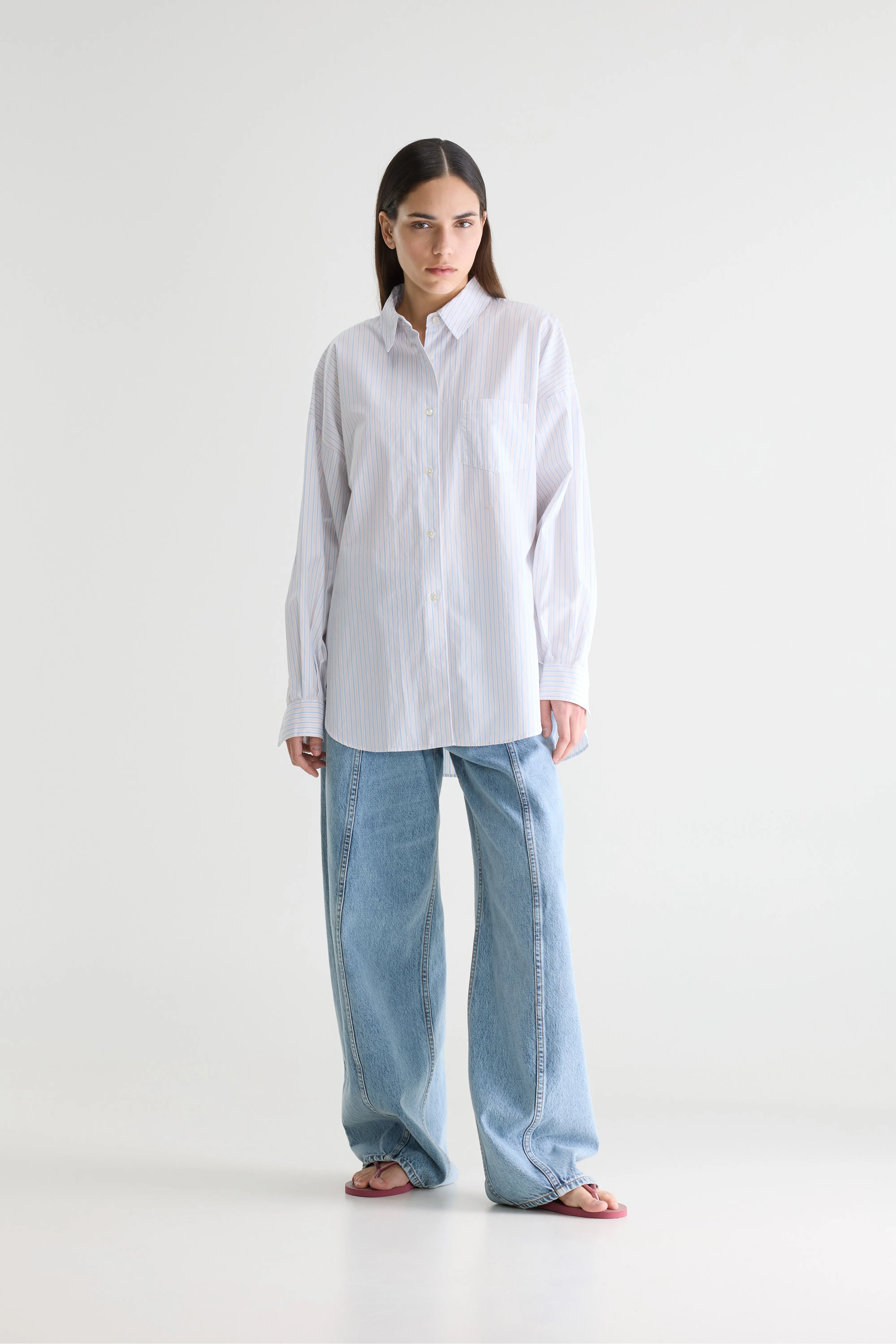Bellerose Giorgia striped poplin shirt (261 / W / STRIPE A)