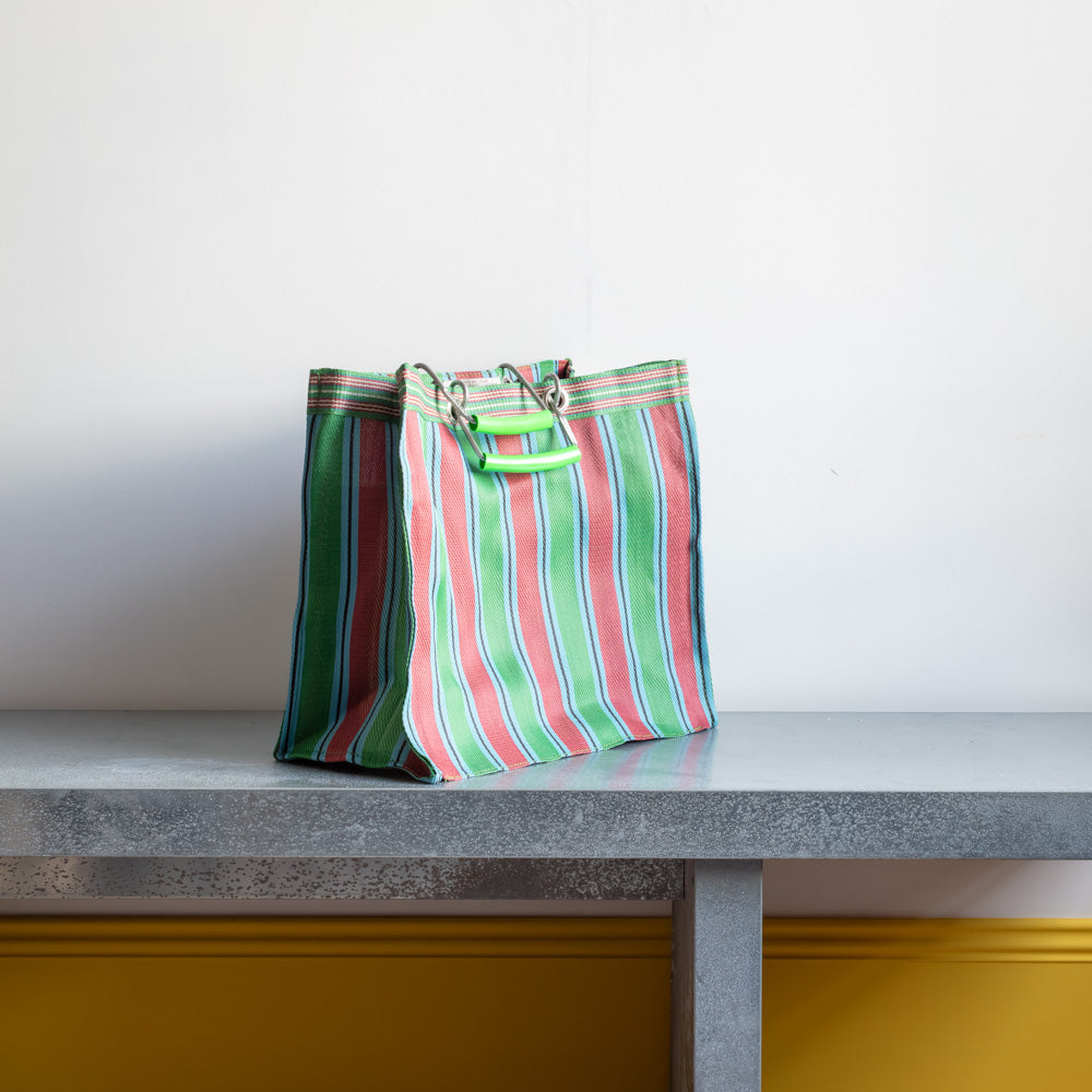 Panier carré - Vert & Rouge