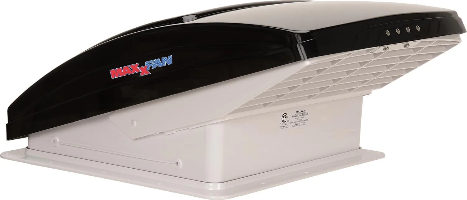 Air 00-07500K MaxxFan Deluxe with Remote - Smoke, Black