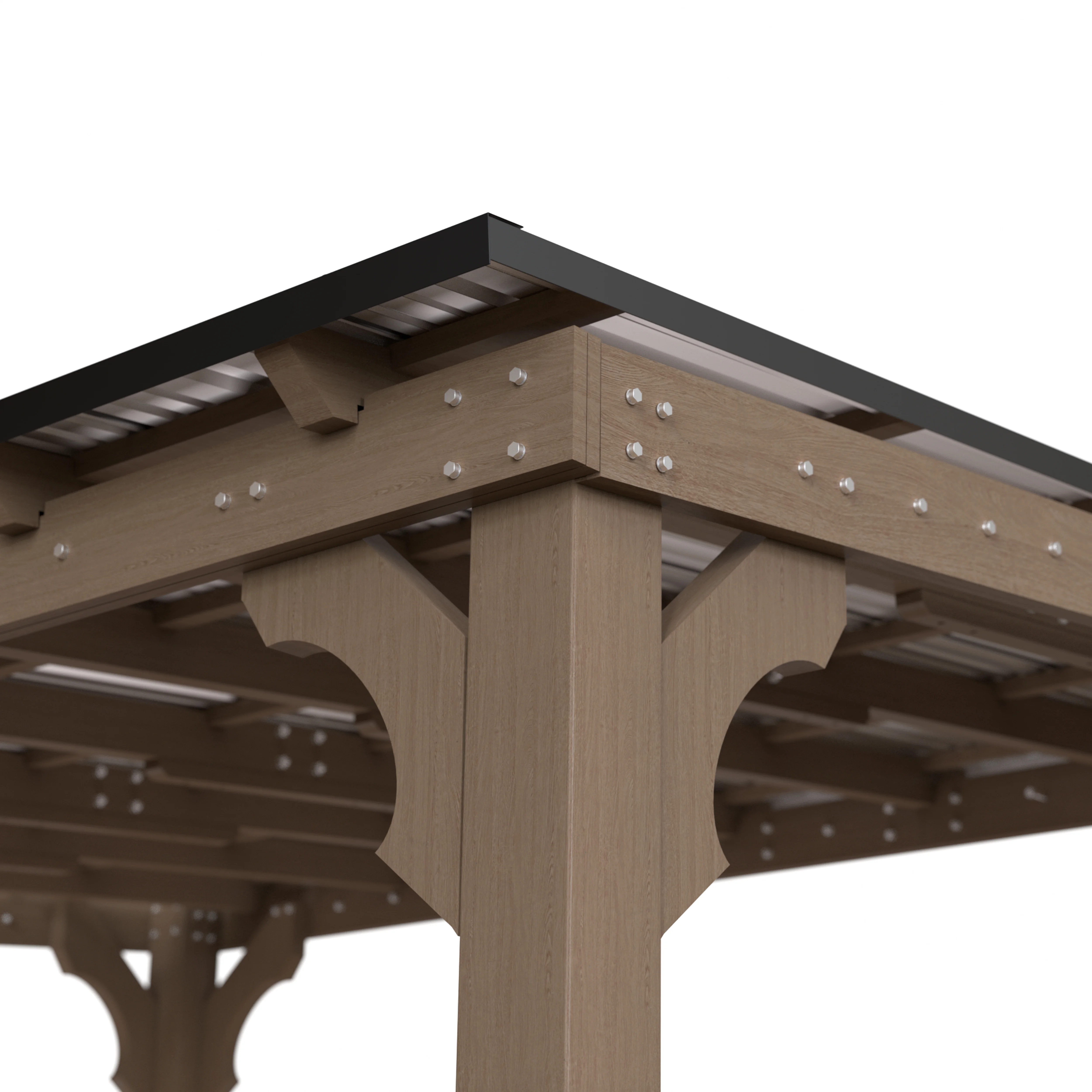 VEIKOUS 8' x 5' Outdoor Hardtop Gazebo, BBQ Grill Gazebo w/ Workstation Shelves for Lawn, Garden, Deck - Image 19