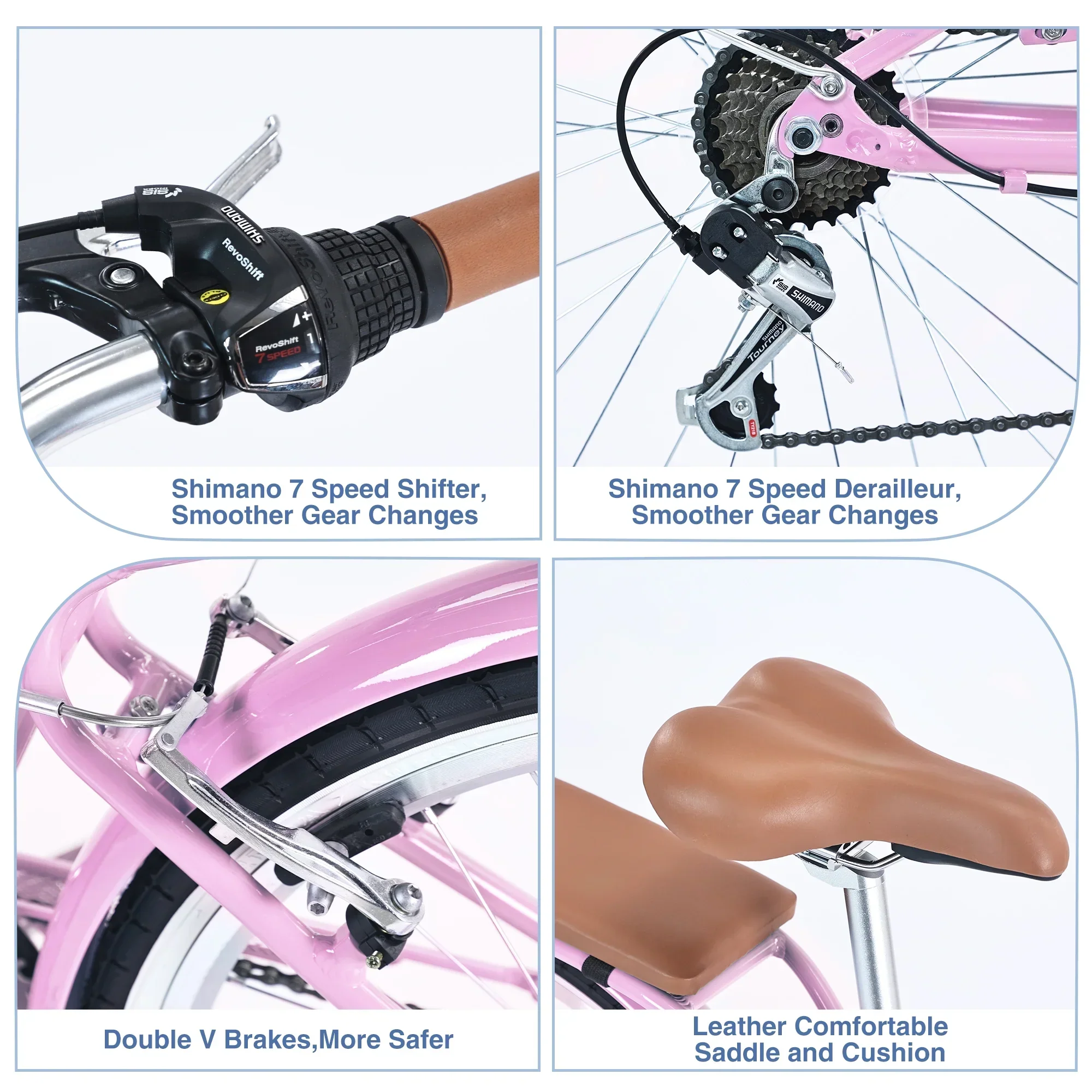 iYofe Women's Cruiser Bike, 26 Inch, Shimano 7-Speed, 85% Assembled - Image 2 iYofe Women's Cruiser Bike, 26 Inch, Shimano 7-Speed, 85% Assembled - Image 2