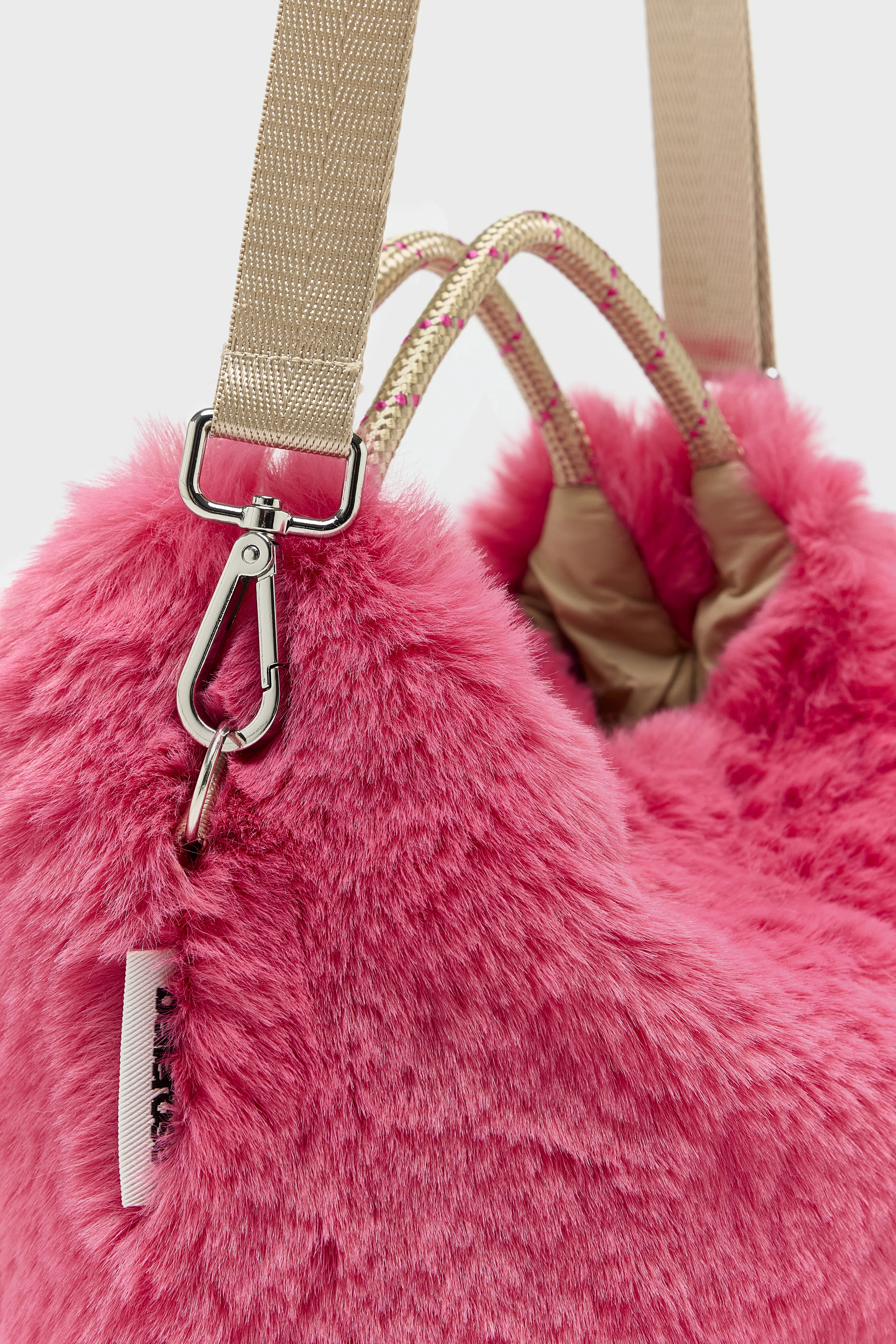 Bellerose Helcro faux-fur shoulder bag (261 / W / GERANIUM)