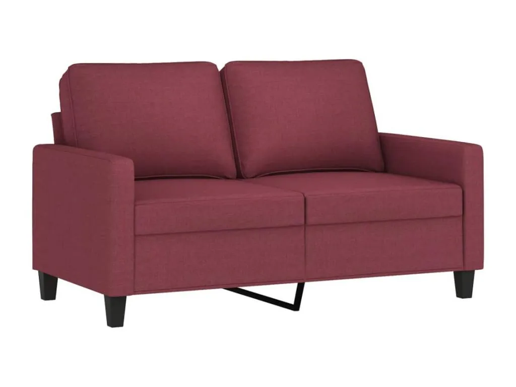 Juego de Sofás Confortables de 2 Piezas, tela rojo tinto con cojines.  AR7247512