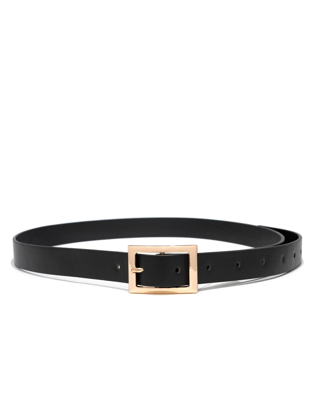 Oxford Gold Buckle Belt - Black - Se7enfashion