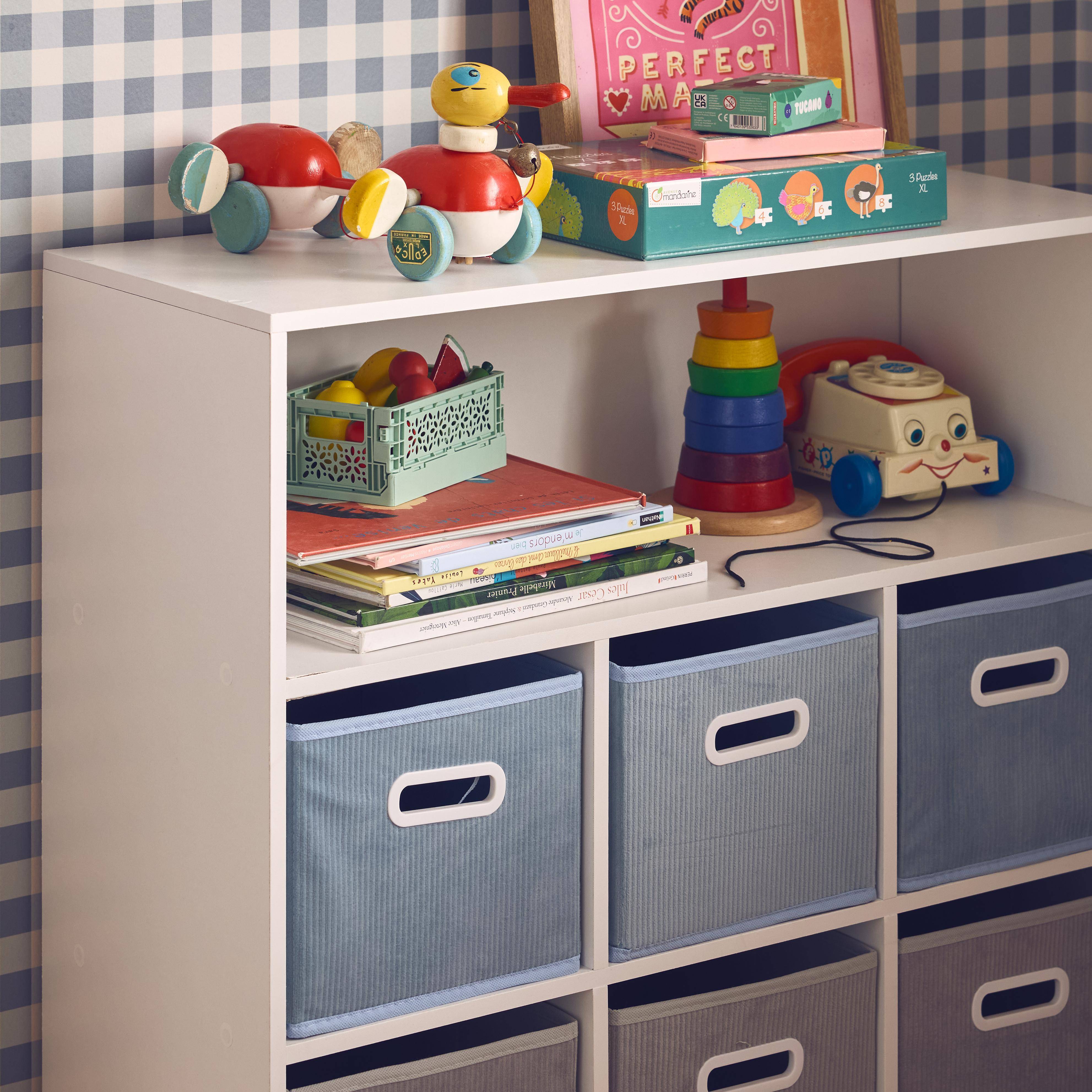 Camille - Mueble infantil con 6 cestas de terciopelo