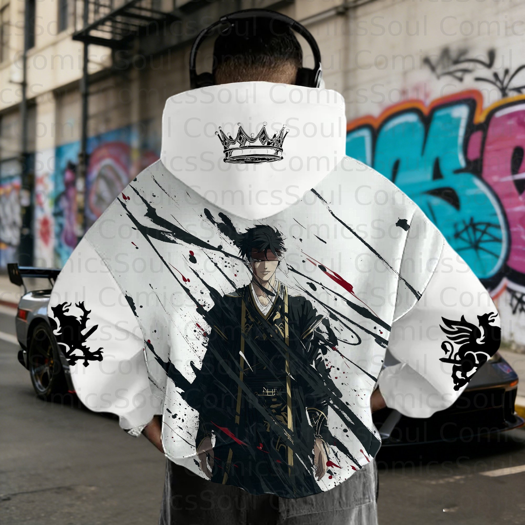 Unisex Graphic Streetwear Vintage Plush  Hoodie