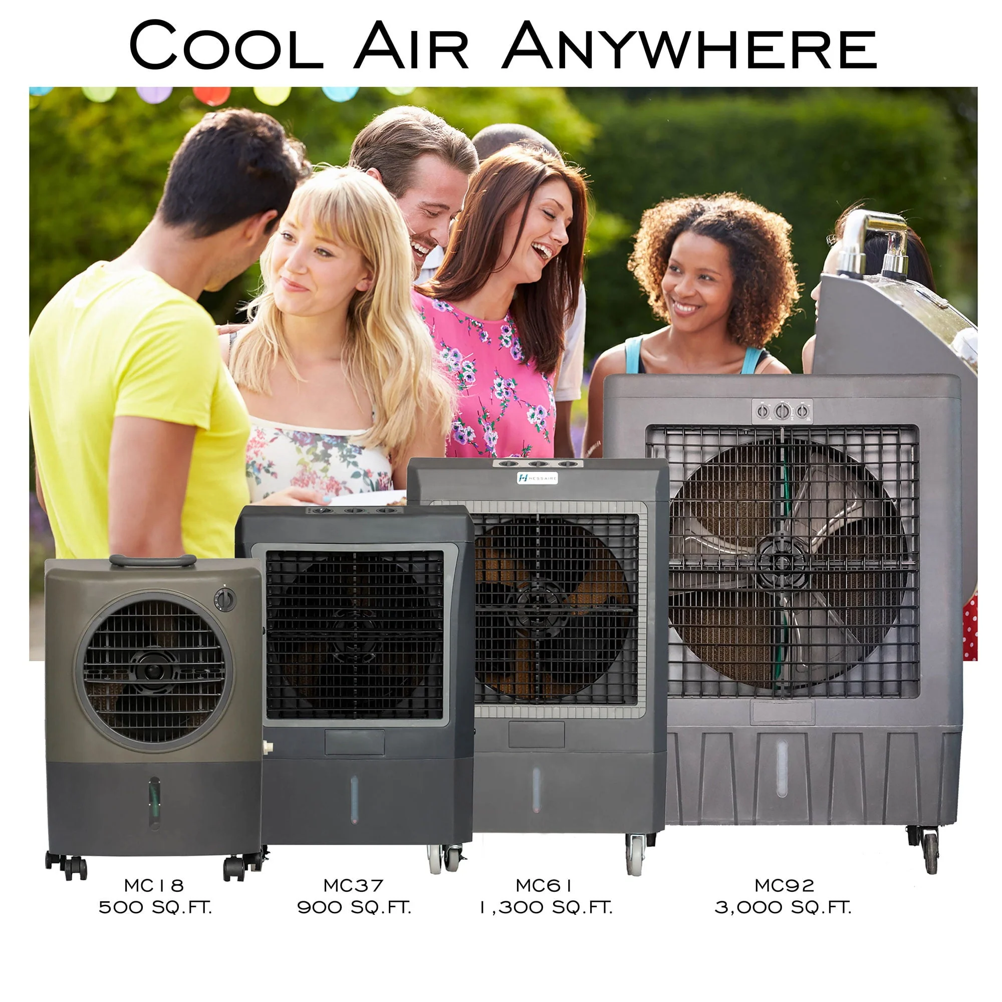 Hessaire MC37M Indoor/Outdoor Portable 950 Sq Ft Evaporative Air Cooler - Image 10