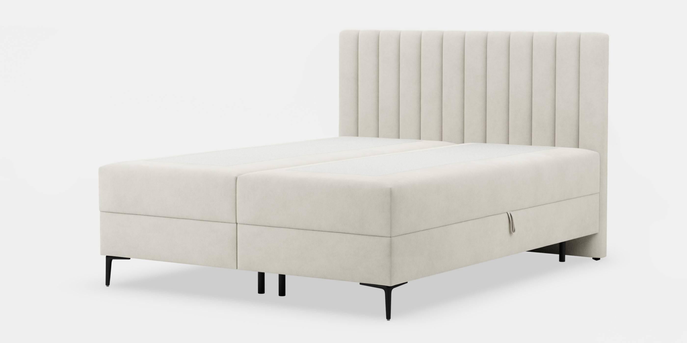 Blokker Pazara Boxspring met Opbergruimte 180 x 200 cm - Crème / Zwart