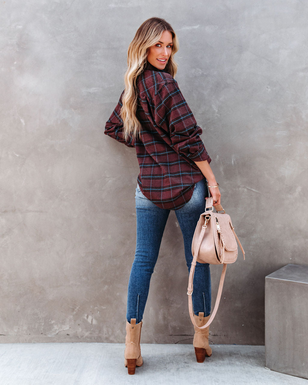 Eastwood Plaid Button Down Top - Se7enfashion