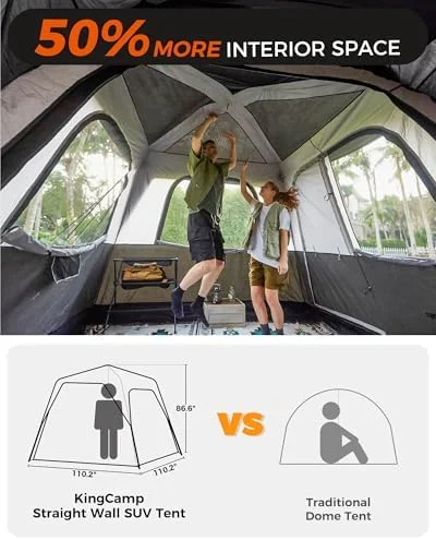 SUV Tent, Instant 6-8 Person Waterproof & Windproof Tailgate Car Camping Tent with Movie Screen for Family Camping & Outdoor Adventures - Image 4
