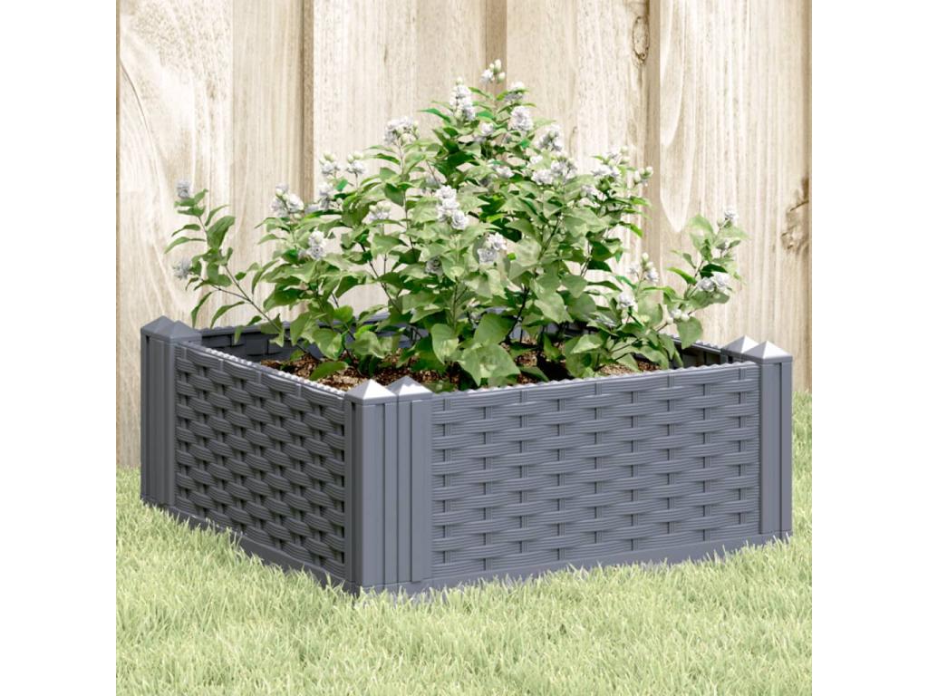 Decoratodo con clavijas PP azul gris 42,5x42,5x28,5 cm