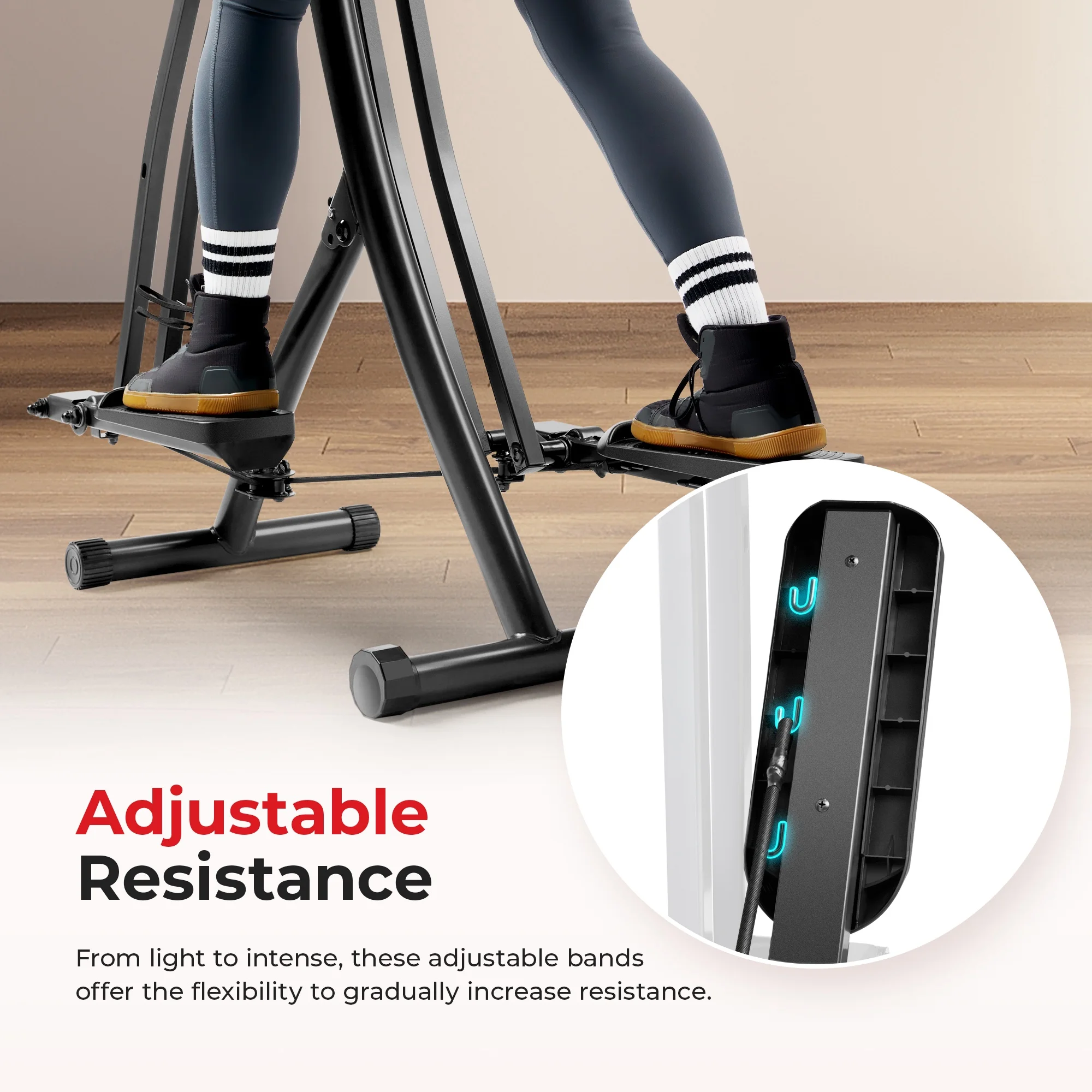 Sunny Health & Fitness Manual Air Walker Elliptical – 30″ Stride, Low Impact, Lightweight, Quiet with Free SunnyFit App - Image 10
