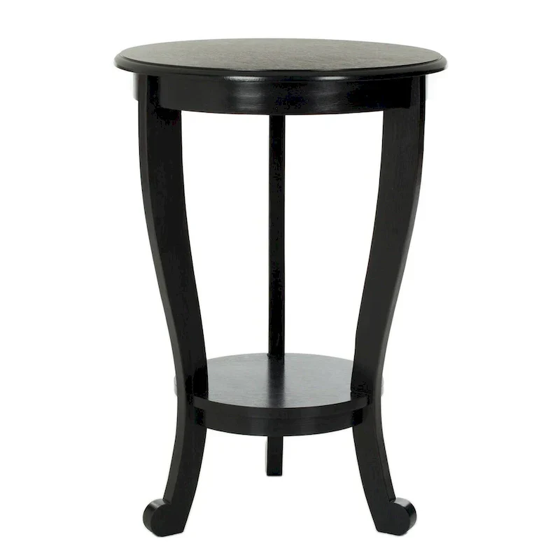 SAFAVIEH Carlotta Grey Pedestal Side Table - Dimensions: 18.1" W x 18.1" D x 26" H