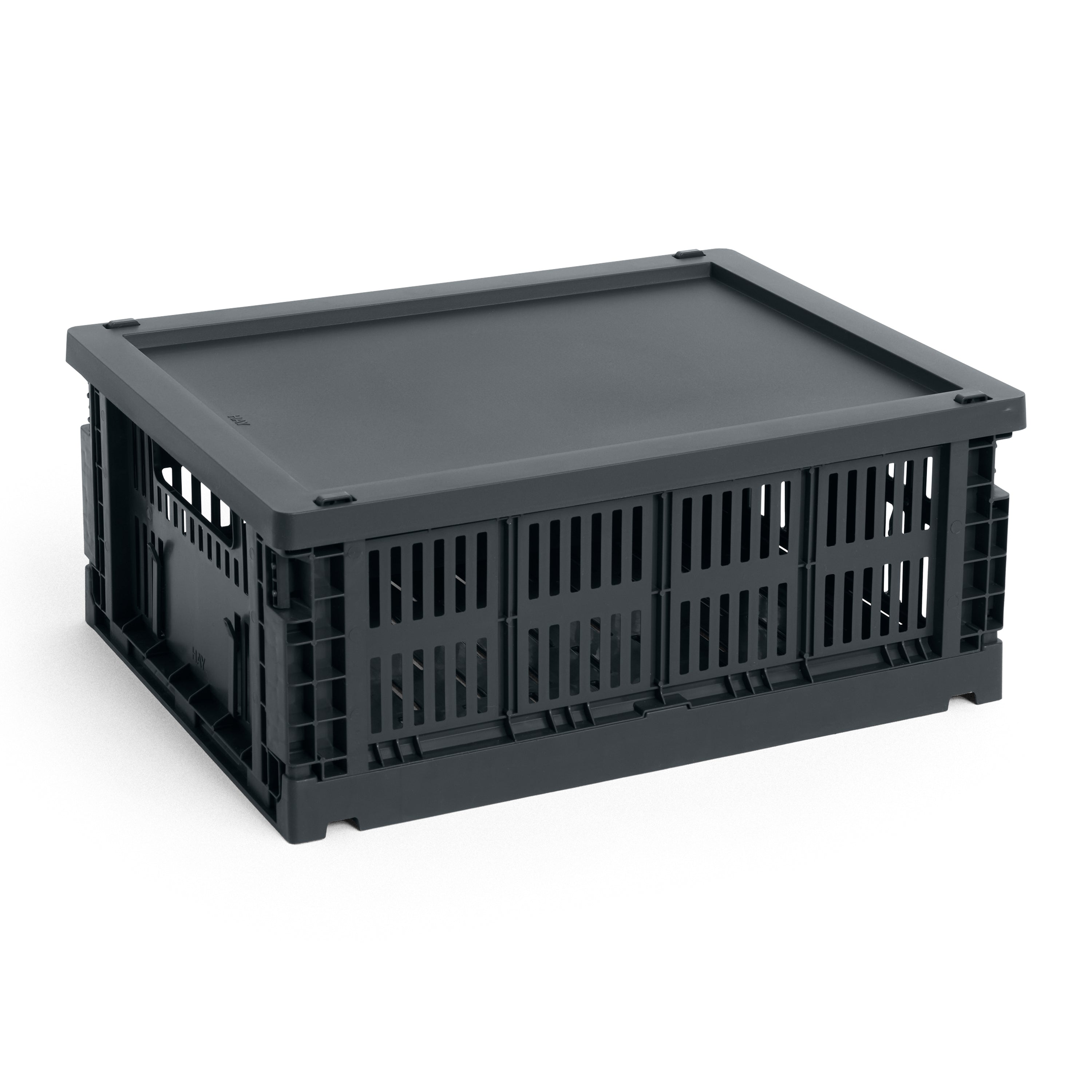 HAY Colour Crates Krat Deksel M - Rechthoekig - Charcoal