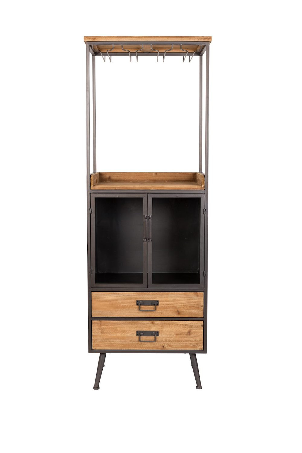 Armario bar vintage para vino en madera clara lm3097r2