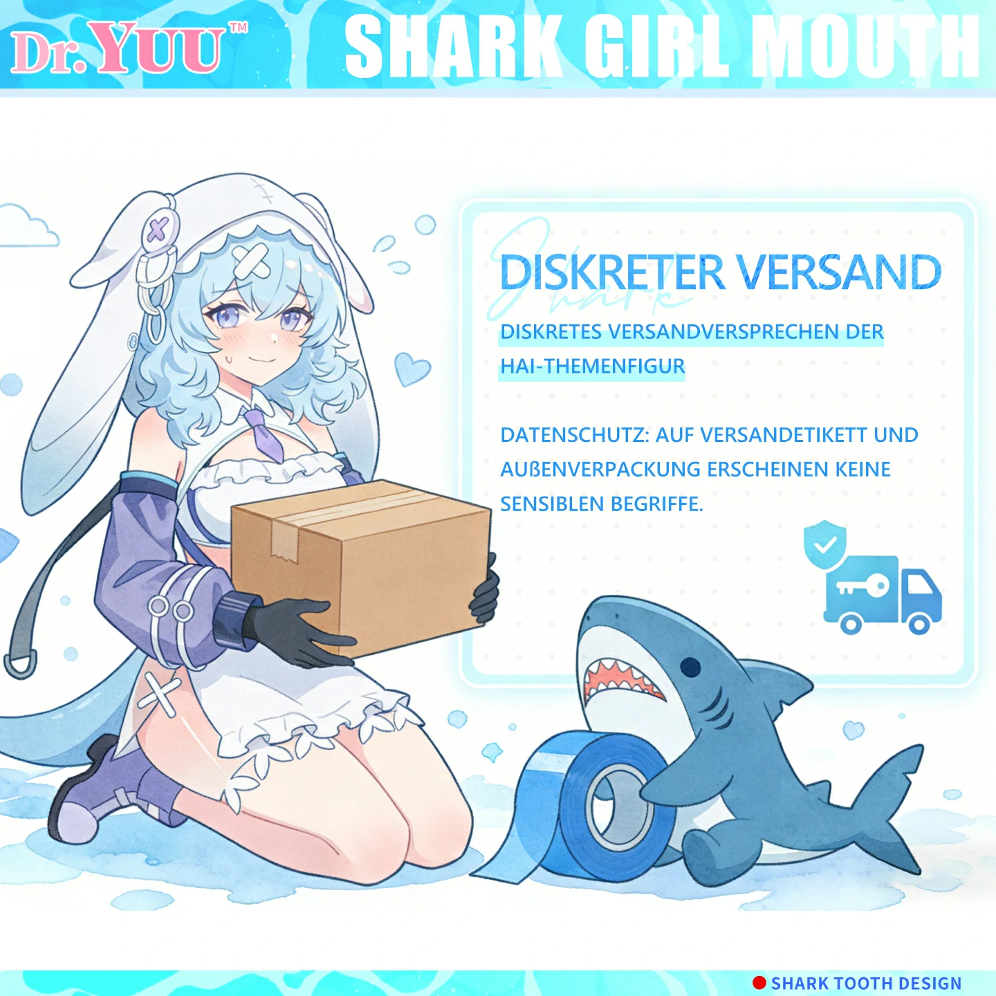 Diskreter Versand des Shark Girl Masturbators