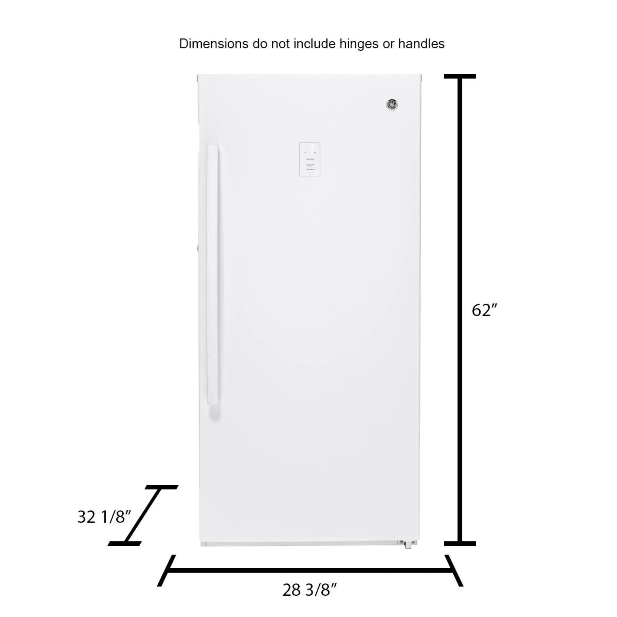 GE 14.1 Cu. ft. White Frost-free Upright Freezer FUF14DLRWW