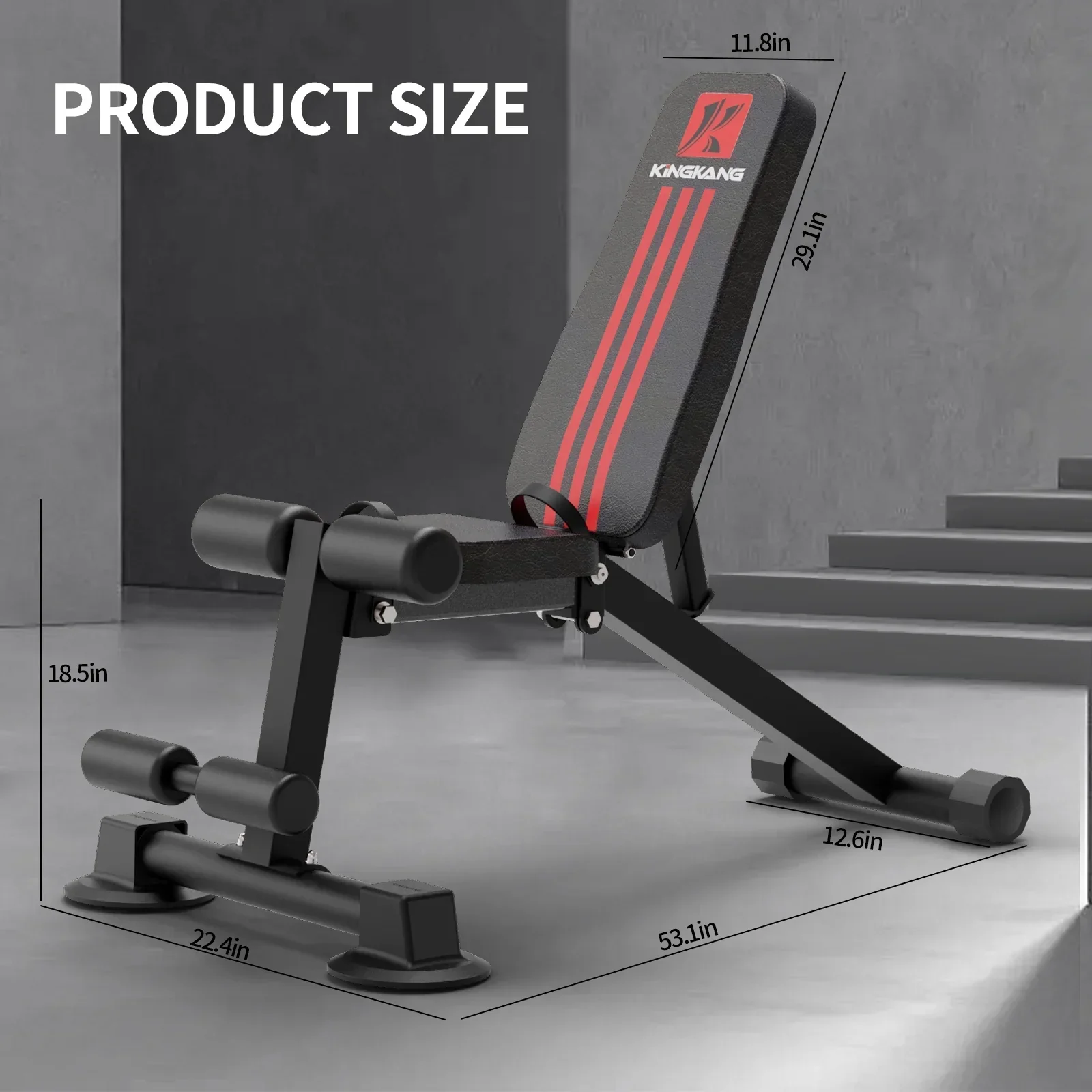 K Kingkang Adjustable Weight Bench, Foldable, 660LB - Image 4 K Kingkang Adjustable Weight Bench, Foldable, 660LB - Image 4