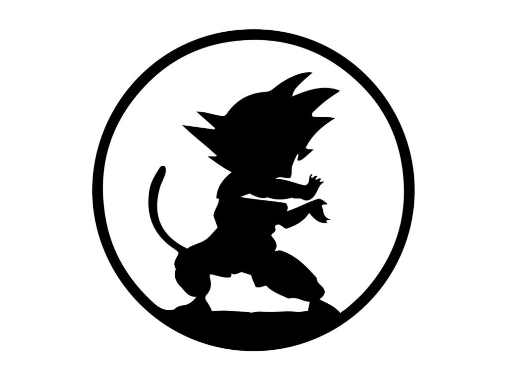 Decoración de Metal Dragon ball 8 decoracion metalica, Negro, 50x1,5x50 cm, Lujodec