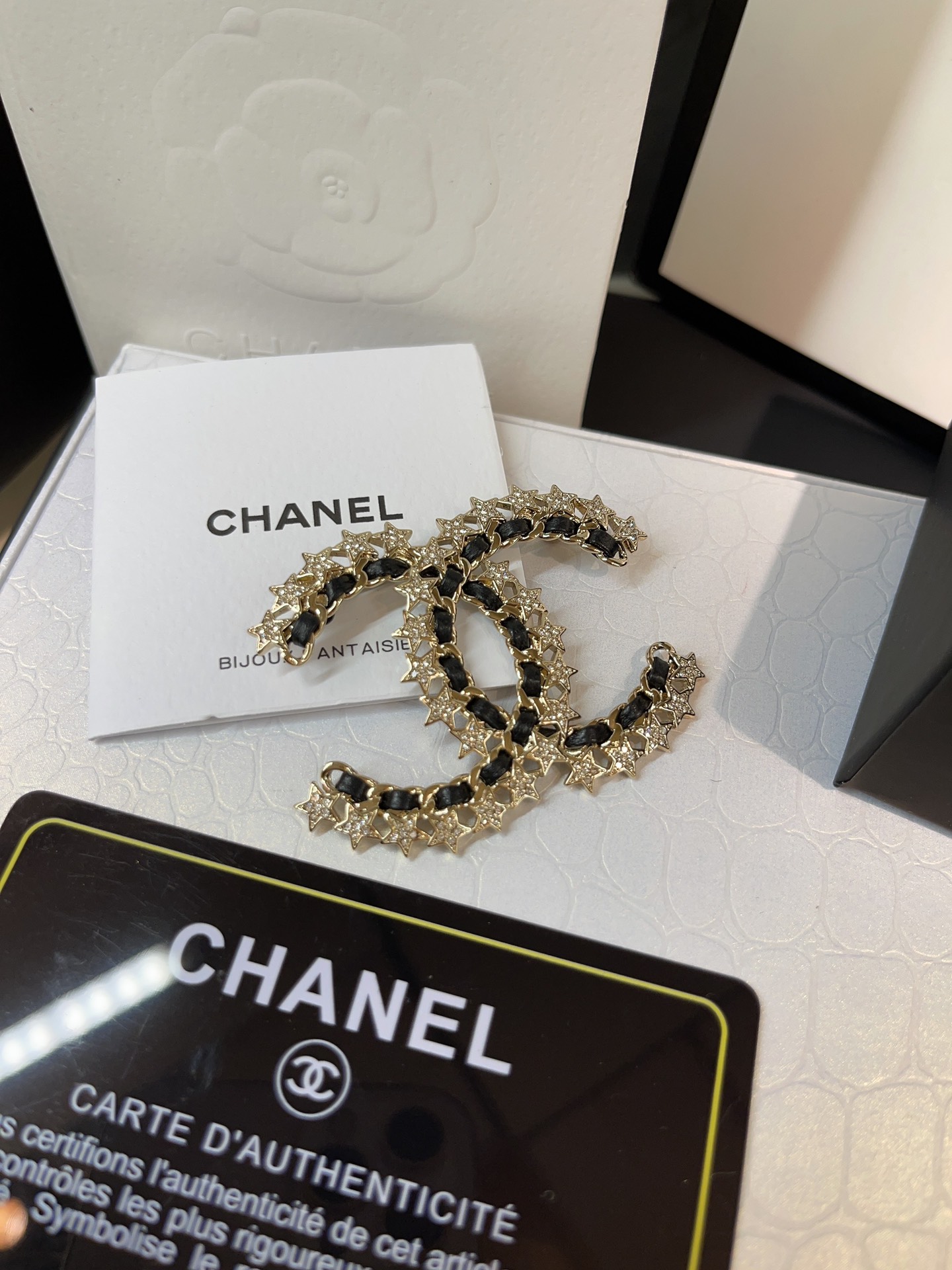 Chanel Little Star Leather Wrap CC Brooch - Original Replica Club