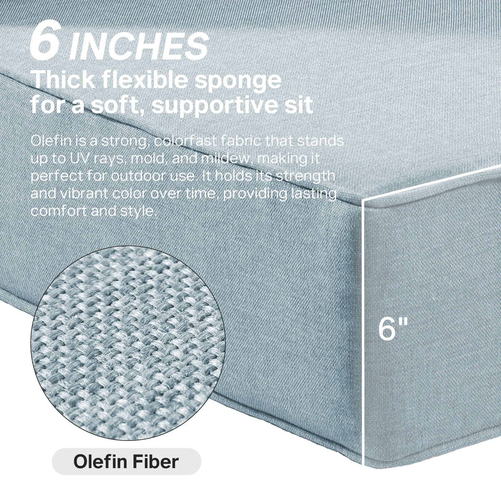 Bellefurn Outdoor Deep Seat Cushion 24 X 24 X 6 inch for Patio Furniture,Outdoor Chair Cushions Waterproof & Fade Resistant Patio Furniture Cushions for Wicker Chair, Sofa, Couch - Image 70