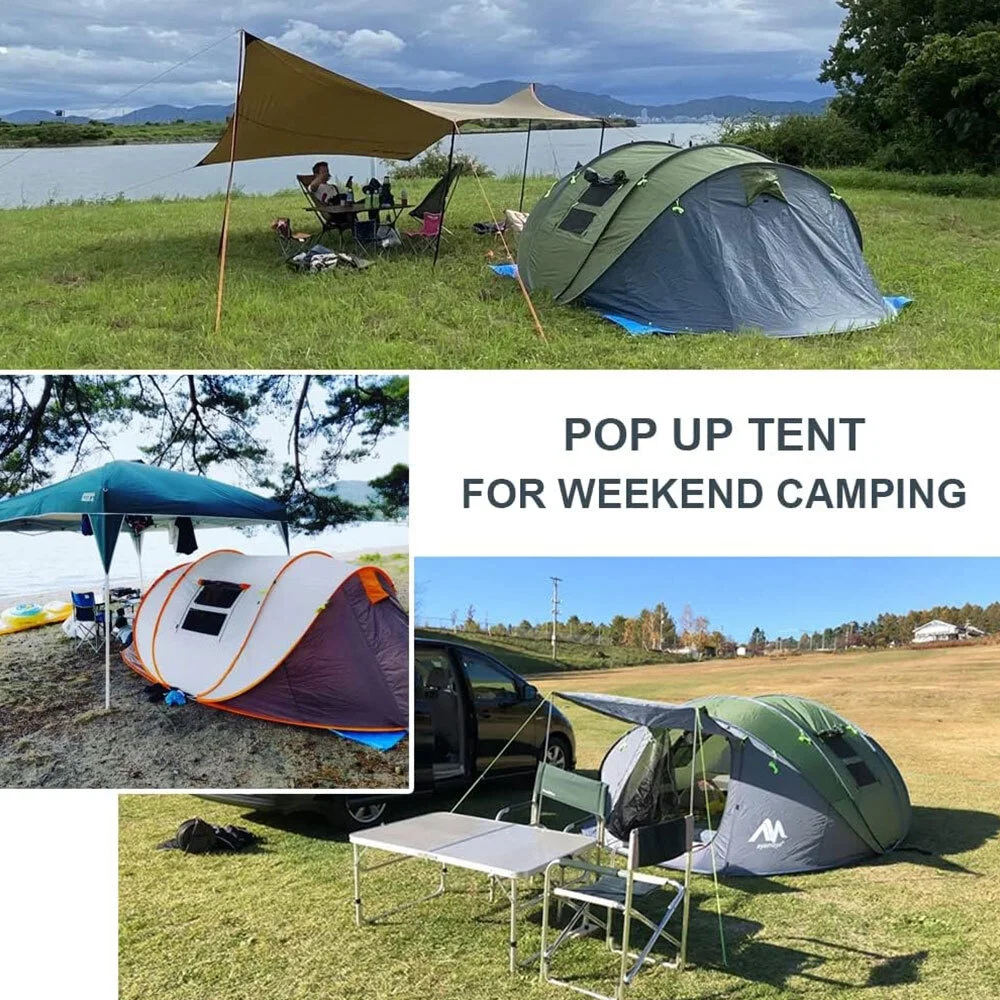 4-6 Person Pop Up Tents Waterproof Windproof Instant Tent for Camping Hiking - Image 8