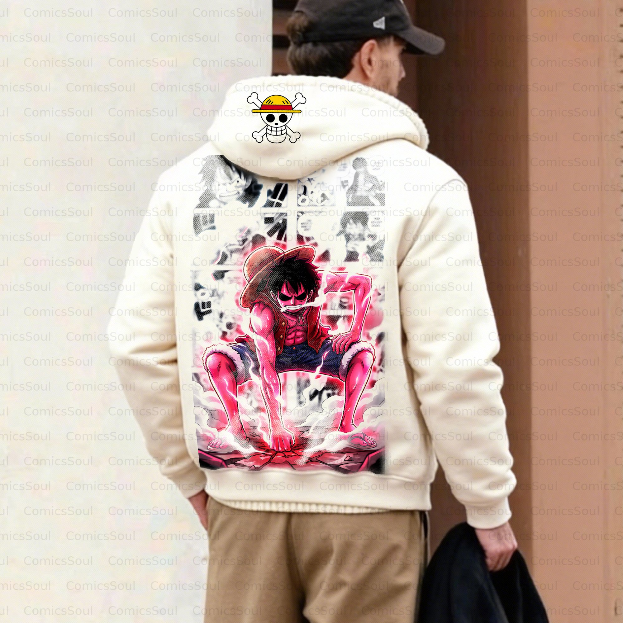Unisex Graphic Streetwear Vintage Zipper Cardigan Plush Hoodie