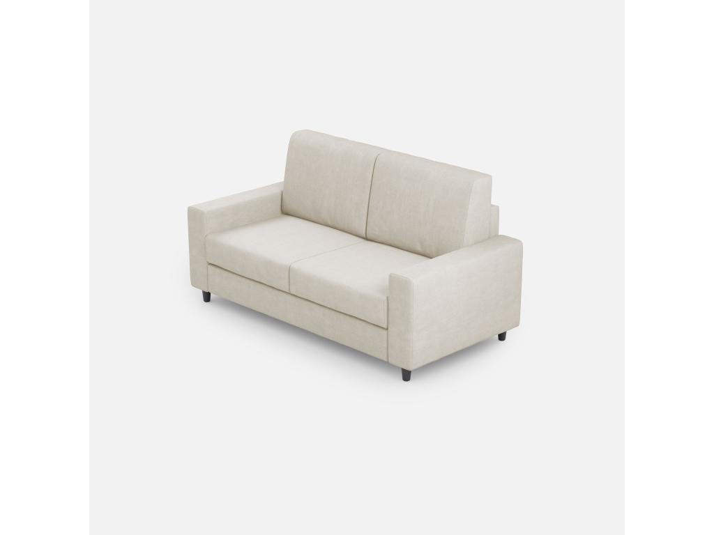 Sofá Sakar de 2 plazas (dos plazas de 60 cm) dimensiones exteriores L.148 cm color leche
