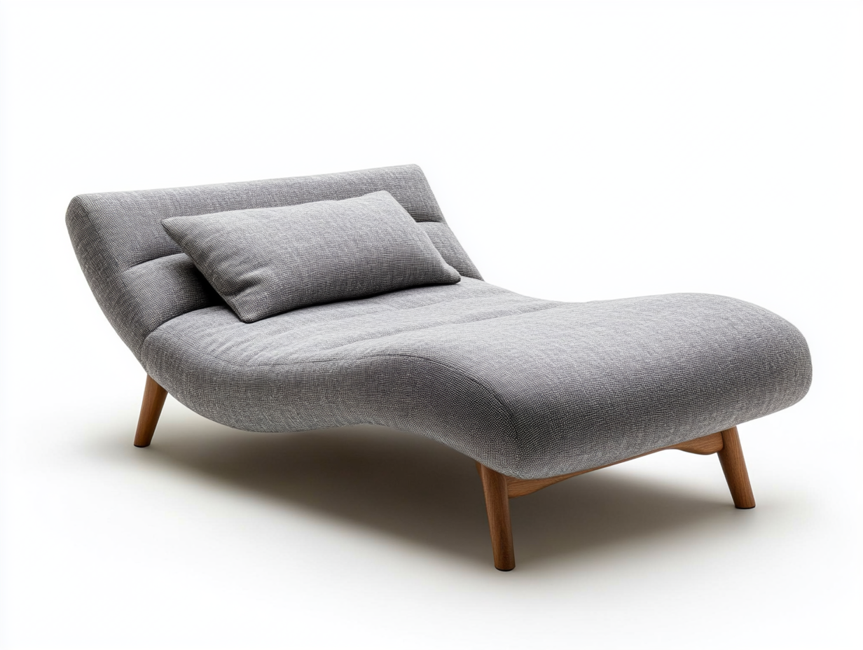 Diván cama ergonómico estilo chaise longue para relajación y lectura