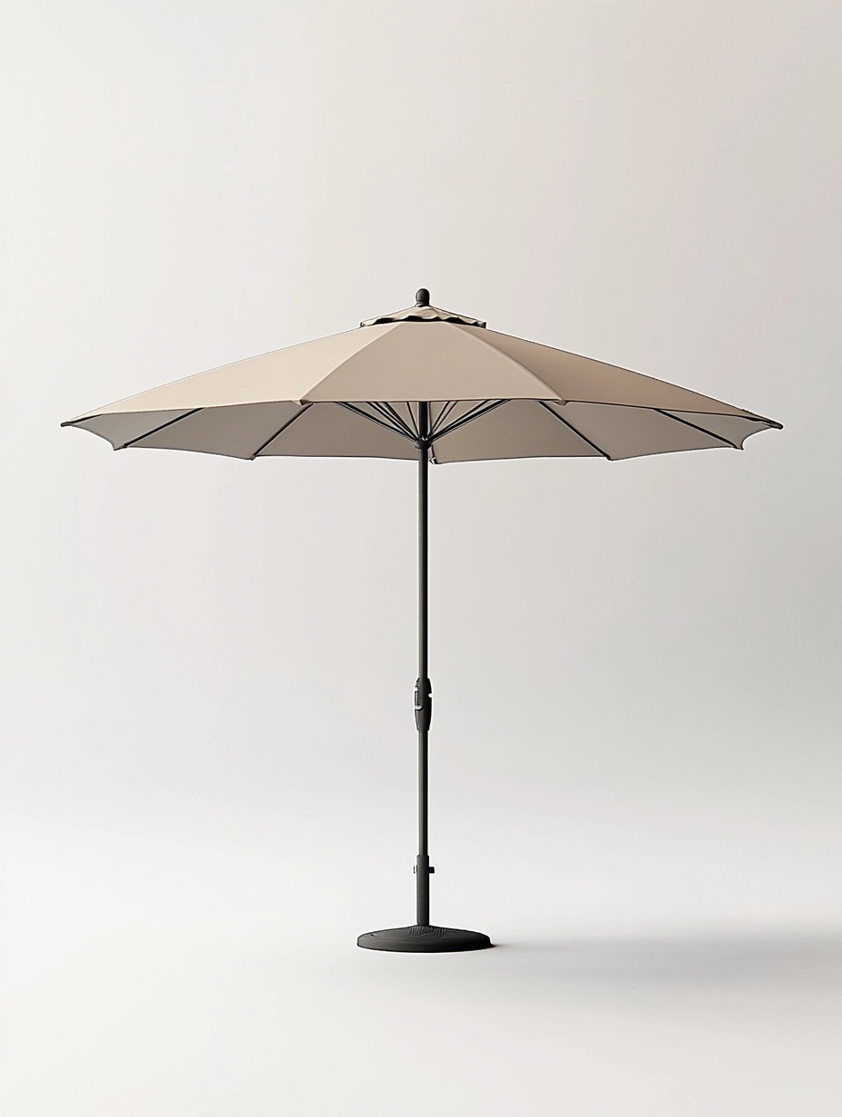 Parasol de jardín de aluminio 3m gris topo