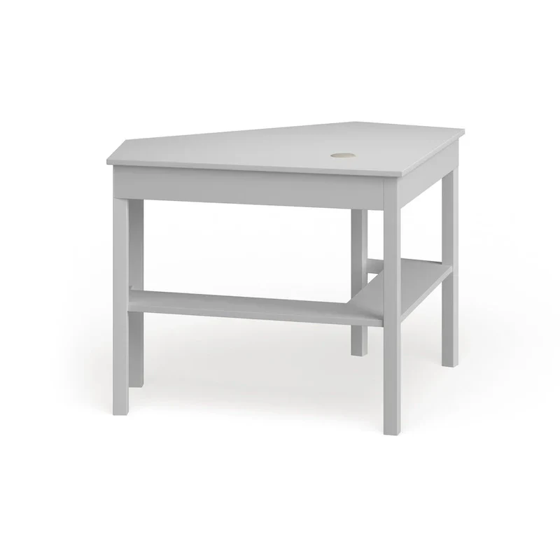 SEI Furniture Crescent Corner Desk in White Birch
