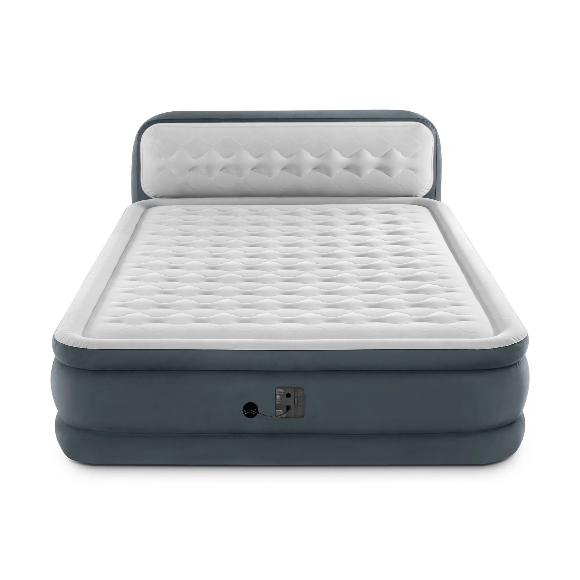 Open Box Intex Dura-Beam Deluxe Plush Headboard Queen Mattress Built-In Pump - Image 8