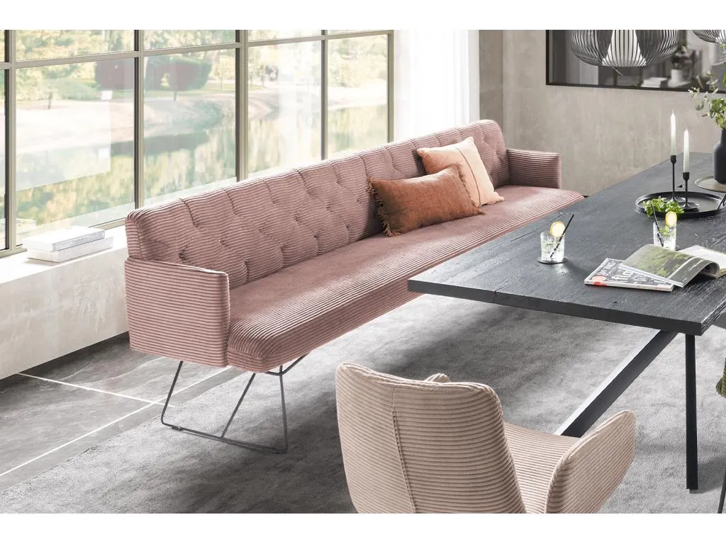 Banco Nidovia en pana rosa de diseño acogedor mfr3512653