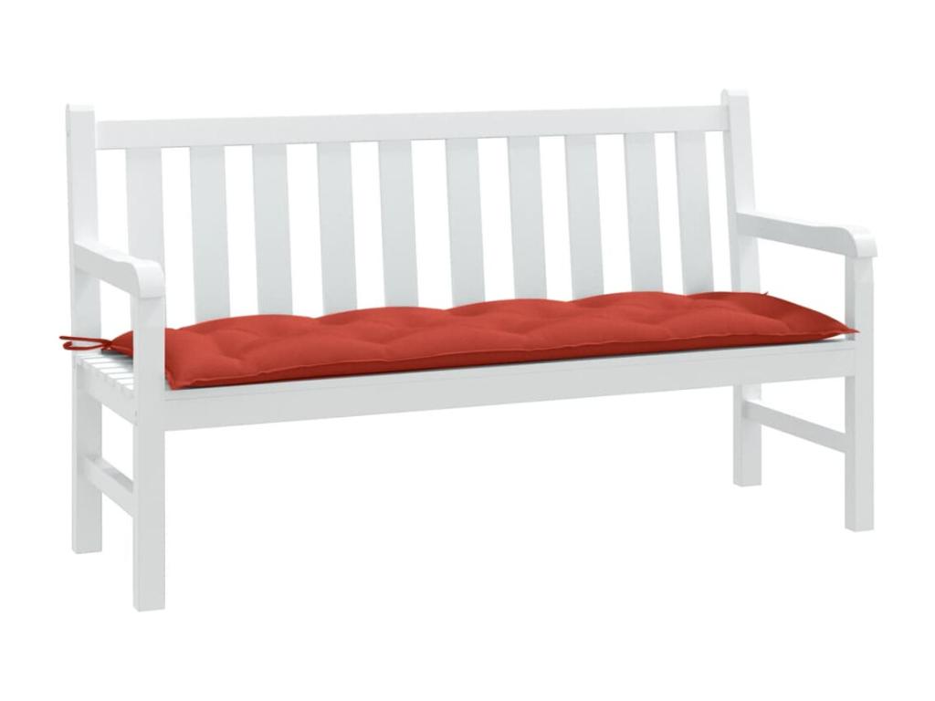 Cojín para banco de jardín tela rojo melange 150x50x7 cm