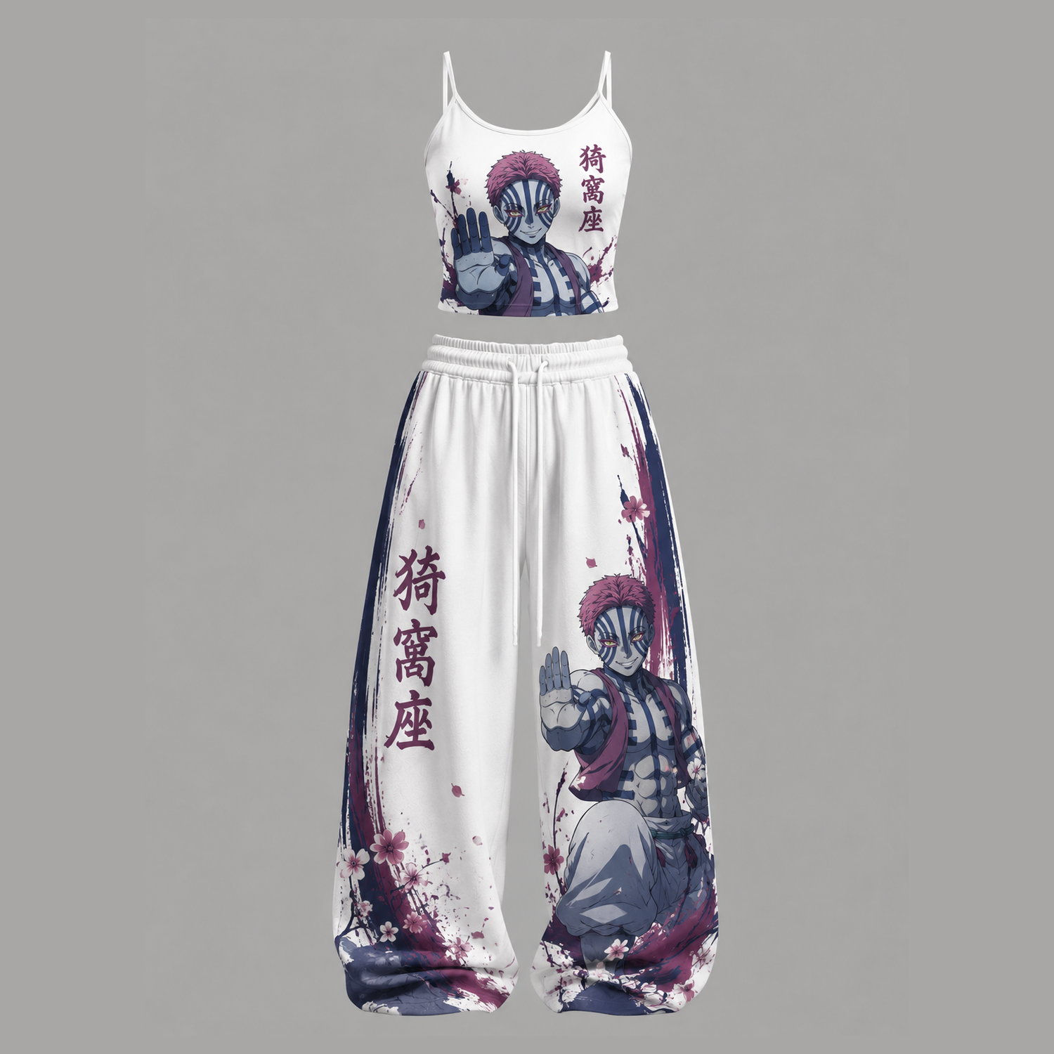 Demon Slayer Top & Elasticated Trousers Two-Piece Set