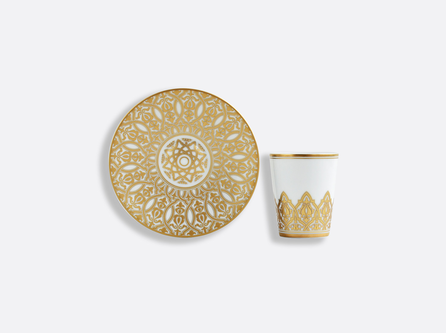 Coffret de 2 tasses et soucoupes café sans anse 7 cl