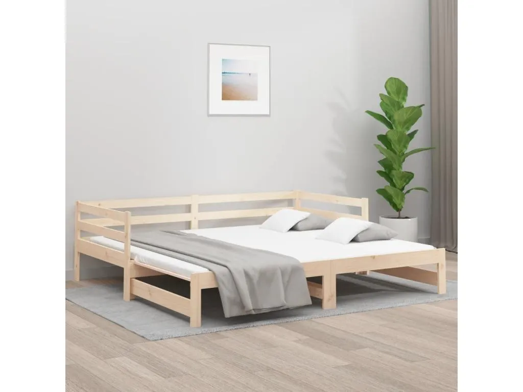 Lluesmamuebles Sofá cama Lluesmamuebles maciza de Lluesmamuebles 90x190 cm Marrón
