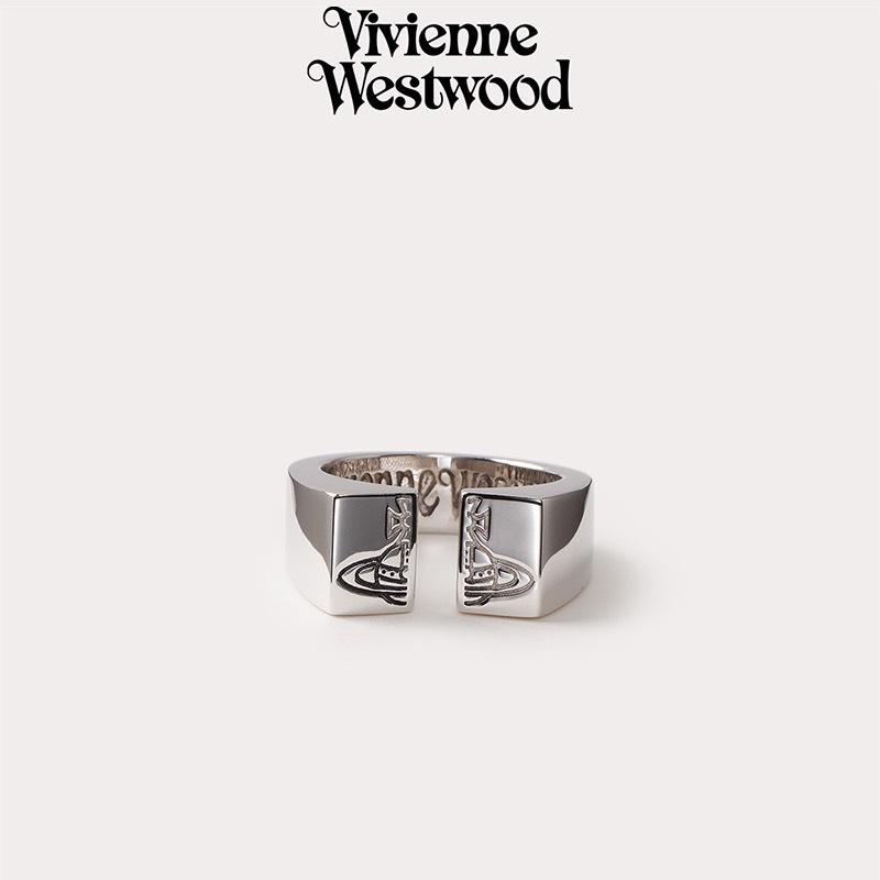 Vivienne Westwood Punk Unisex Style Wide Band Stamped Saturn Couple Ring - Original Replica Club
