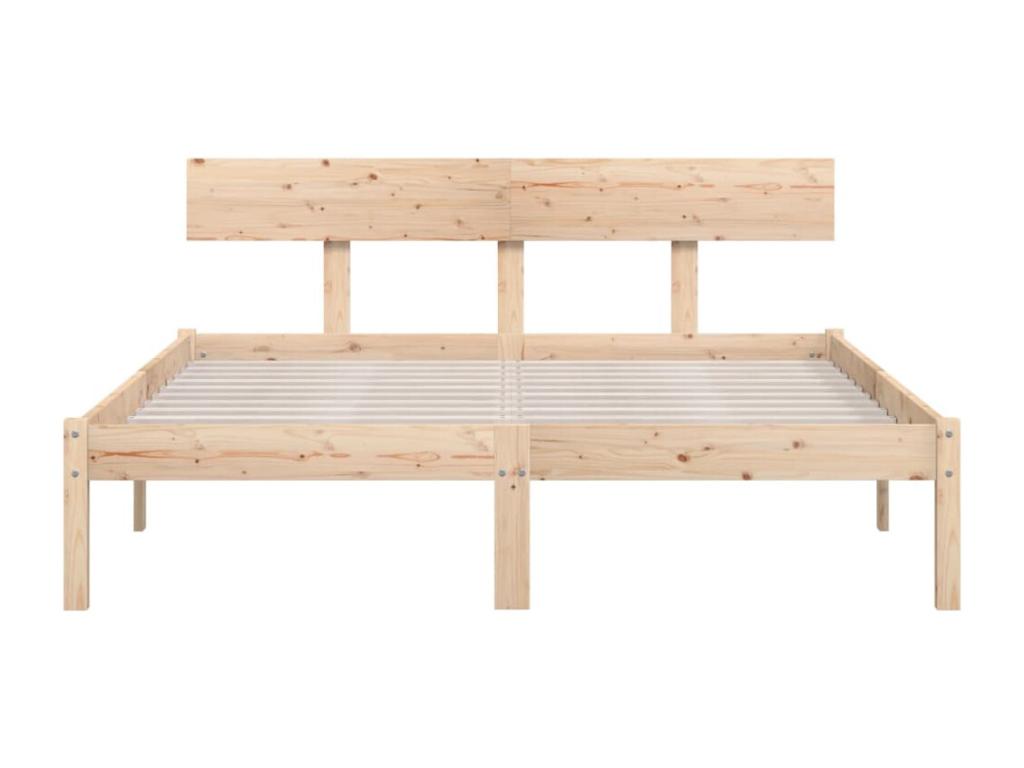 Mueblescolor de cama doble sin colchón madera maciza