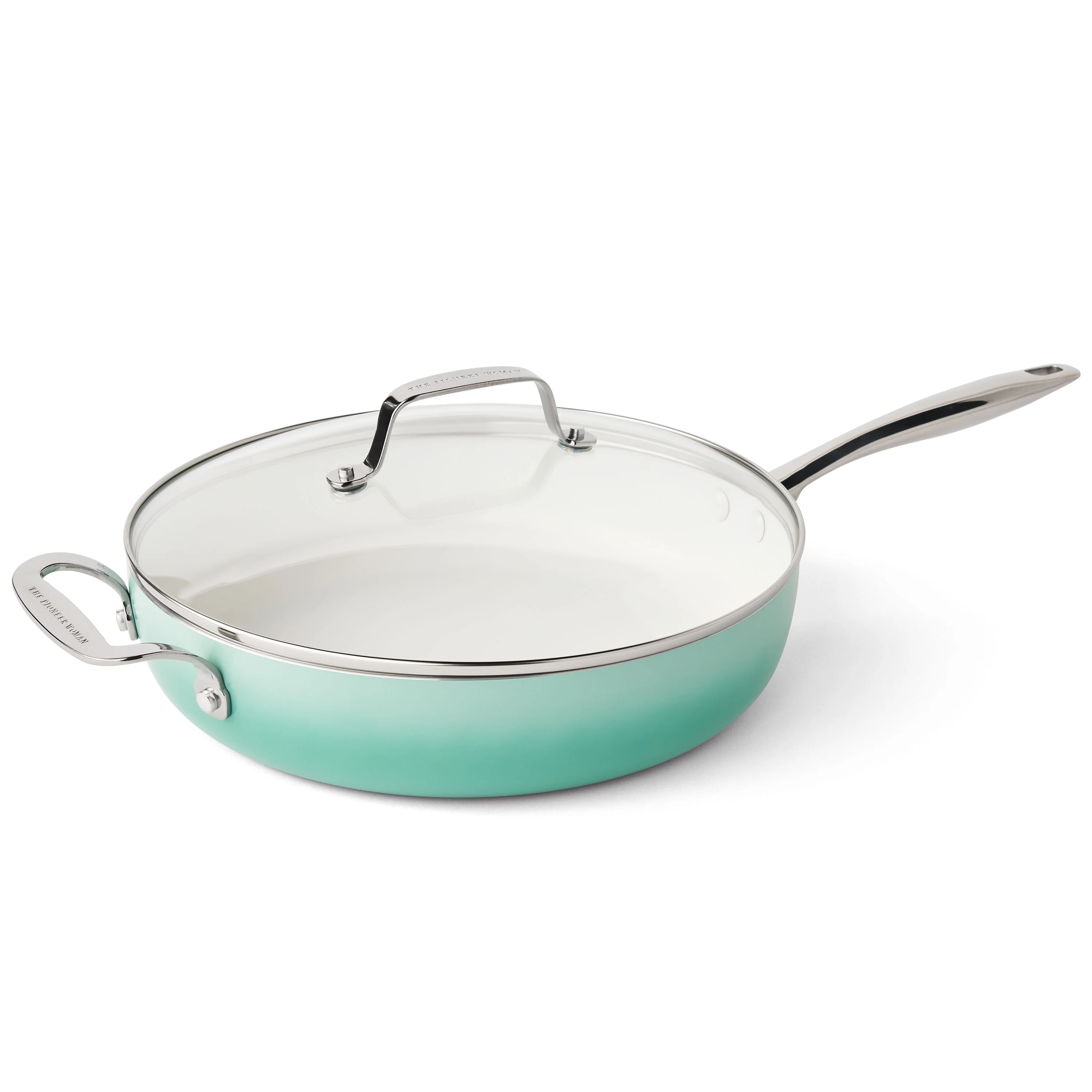The Pioneer Woman Harlow 15-Piece Cookware Set, Ceramic Non-Stick Pots and Pans Set, Taupe - Image 28