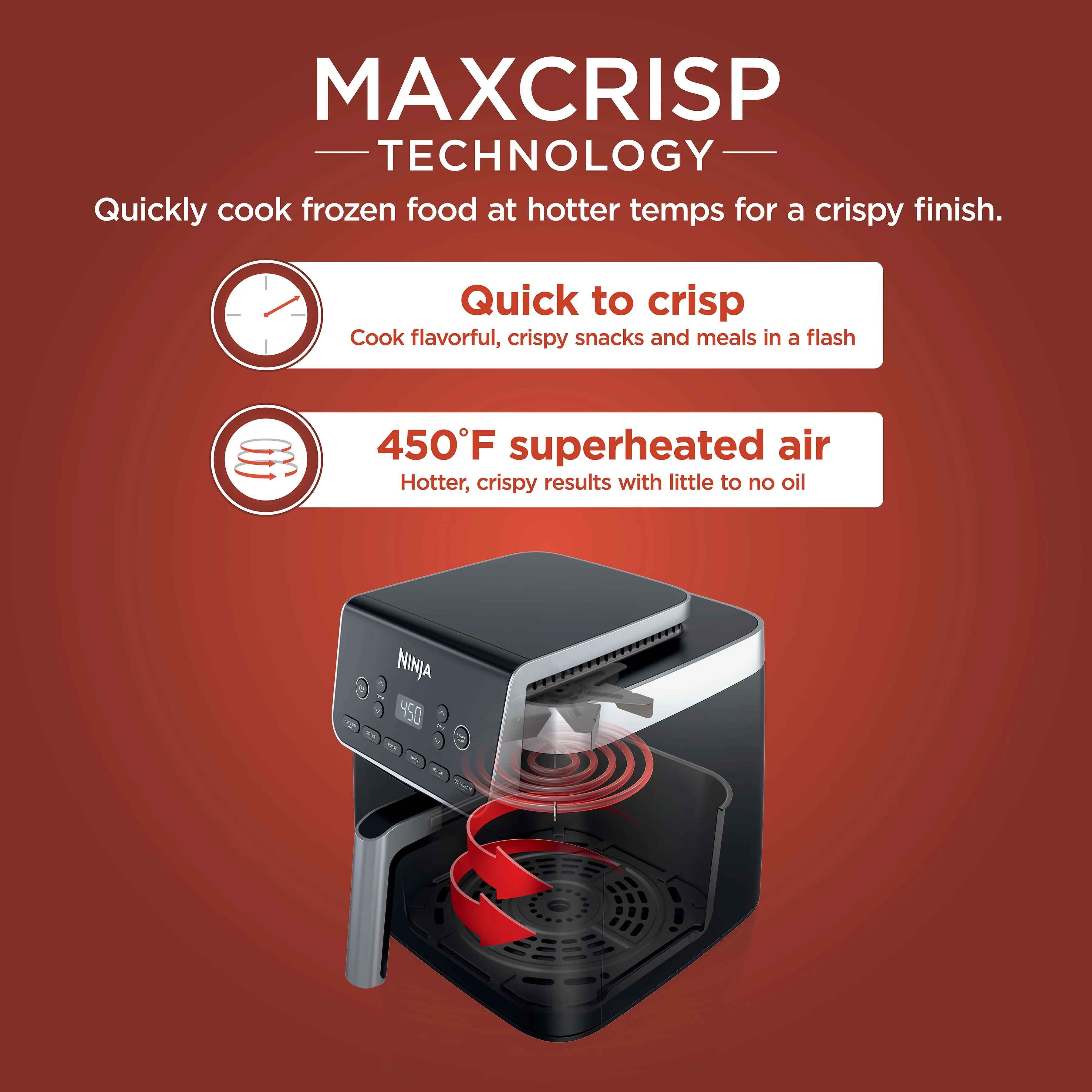 Ninja Air Fryer Pro XL 6-in-1 with 6.5 QT Capacity, Max Crisp, Air Fry, Air Roast, Bake, Reheat, Dehydrate - Image 2