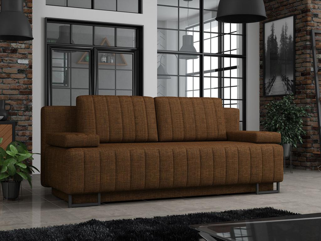 Sofá-cama Columbus 152, Caja de ropa de cama, 90x200x90cm, Muebles ya montados